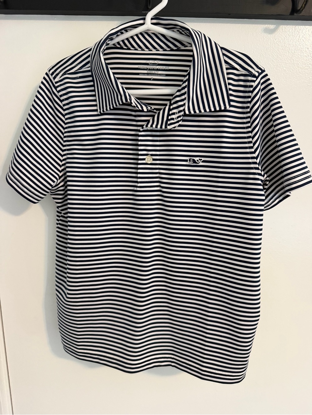 Vineyard Vines Navy & White Striped Kids Polo